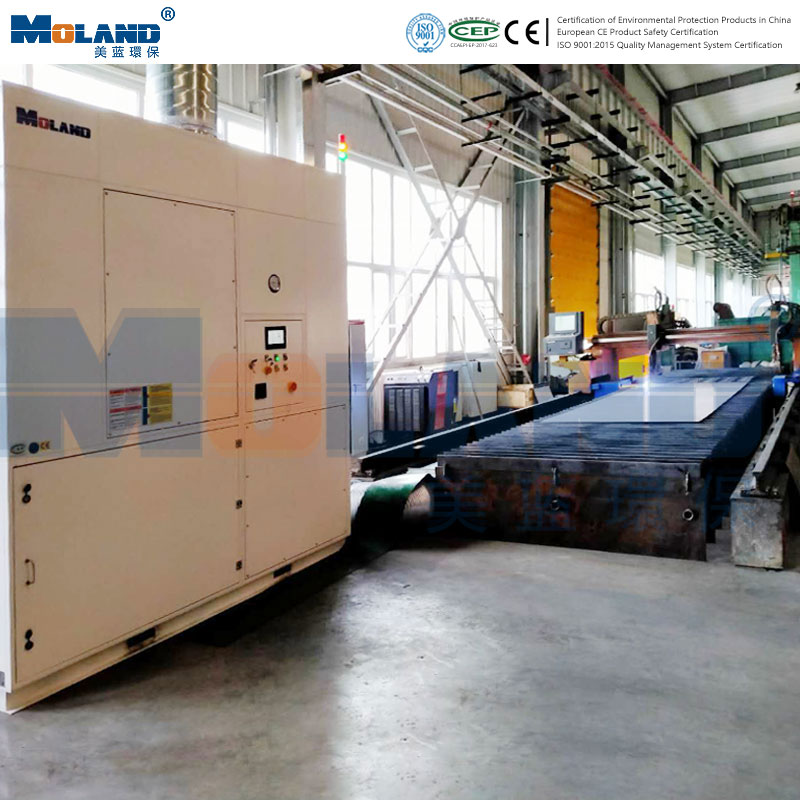 Plasma cutting machine cutting smoke purification